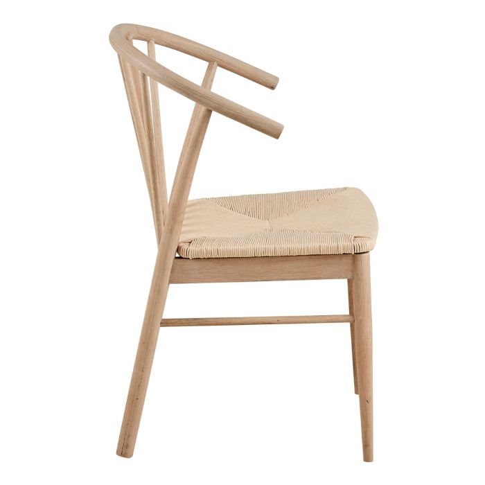 The Cassia White Oak Dining Chair with Woven Seat – Set of 2 – image 3
