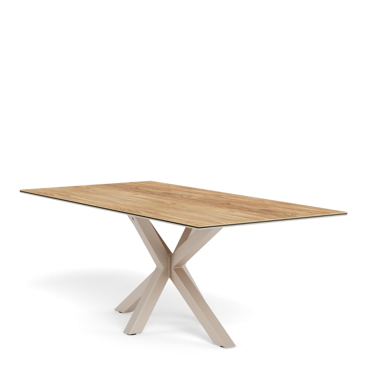 Cerreto Wild Oak Ceramic Glass Dining Table in Grey – supplier photograph 3