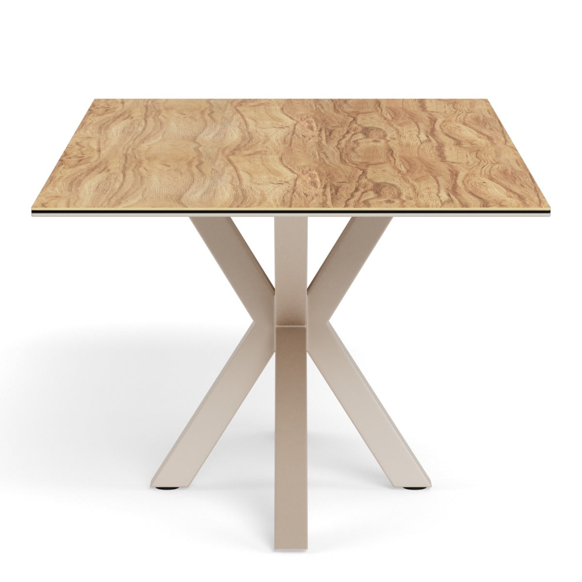 Cerreto Wild Oak Ceramic Glass Dining Table in Grey – supplier photograph 4