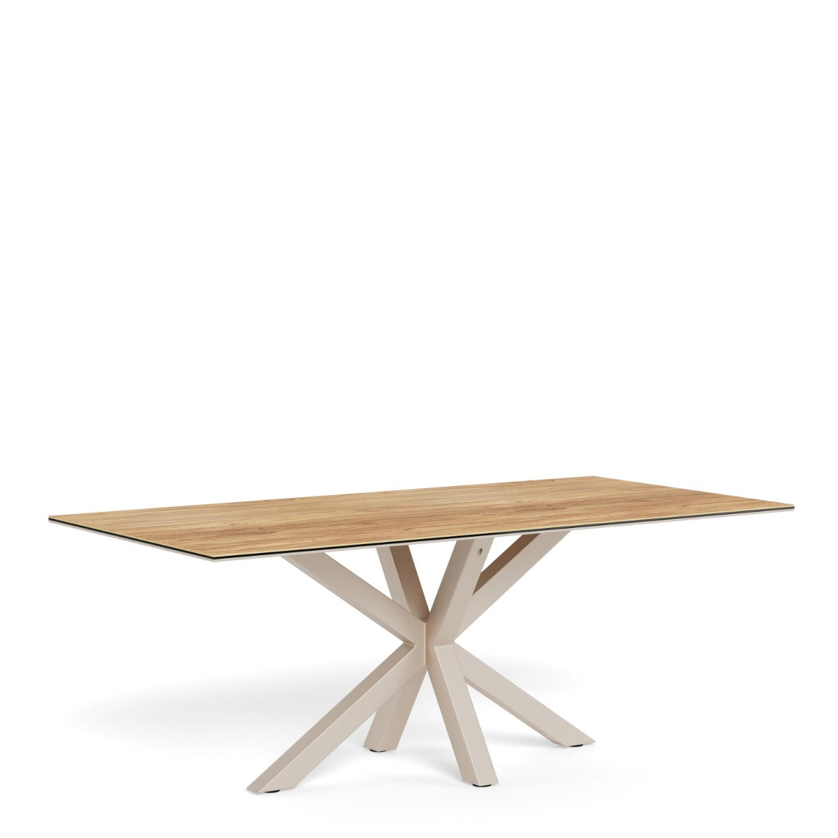 Cerreto Wild Oak Ceramic Glass Dining Table in Grey – supplier photograph 1