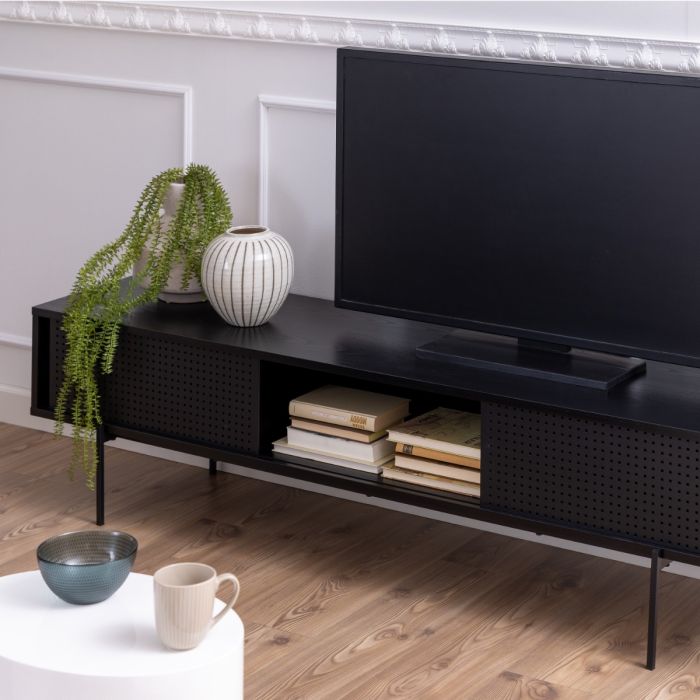 Dujayna Black Industrial TV Unit – supplier image 6