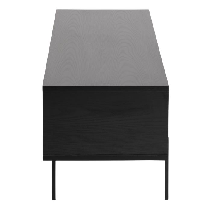 Dujayna Black Industrial TV Unit with Sliding Door – supplier image 3