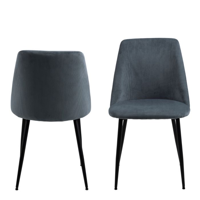The Isola Grey Corduroy Dining Chair – Set of 4 – image 2