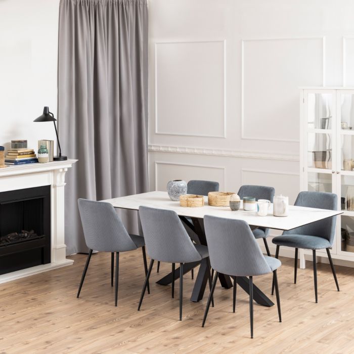The Isola Grey Corduroy Dining Chair – Set of 4 – image 4