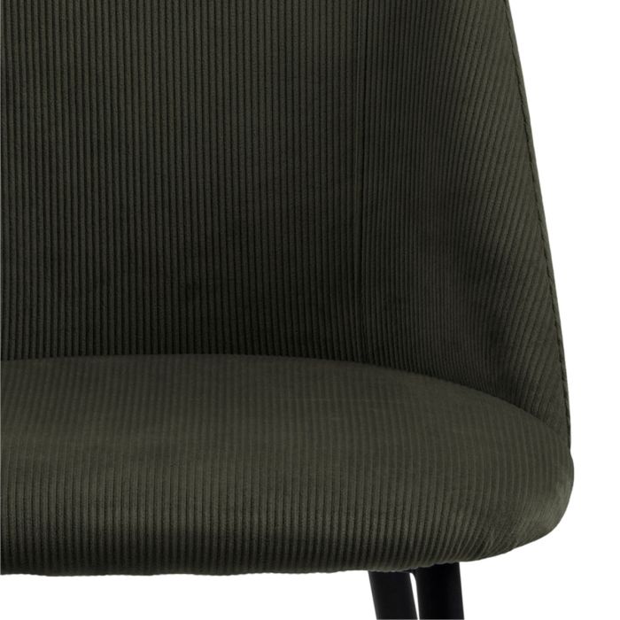 The Isola Olive Green Corduroy Dining Chair – Set of 4 – image 10