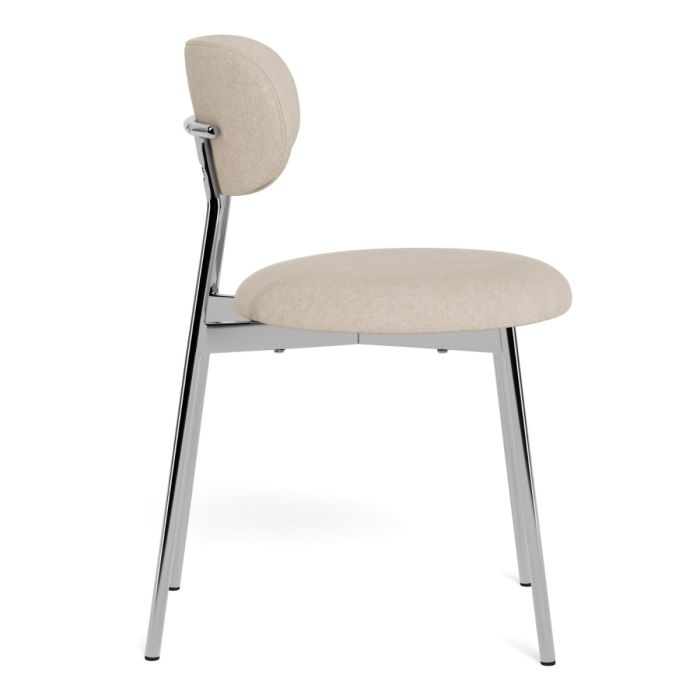 The Liora Sand Fabric Chrome Dining Chair – Set of 2 – image 3