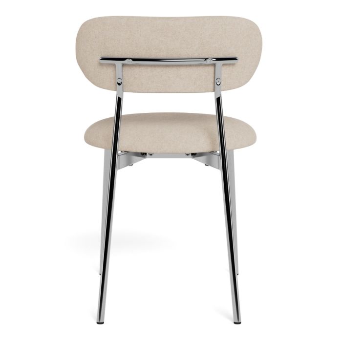 The Liora Sand Fabric Chrome Dining Chair – Set of 2 – image 5