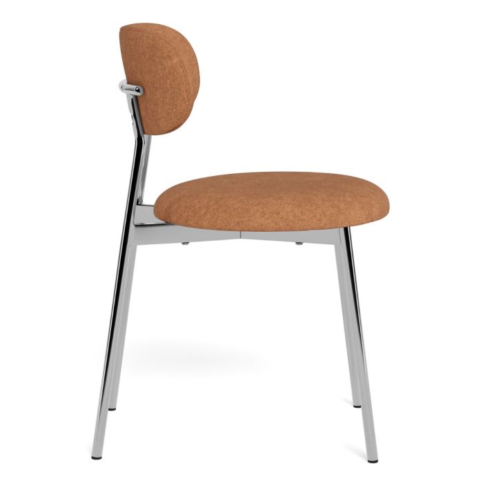 The Liora Terracotta Fabric Chrome Dining Chair – Set of 2 – image 3