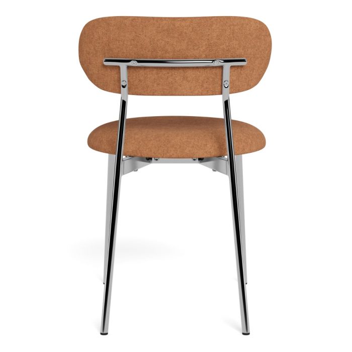 The Liora Terracotta Fabric Chrome Dining Chair – Set of 2 – image 5