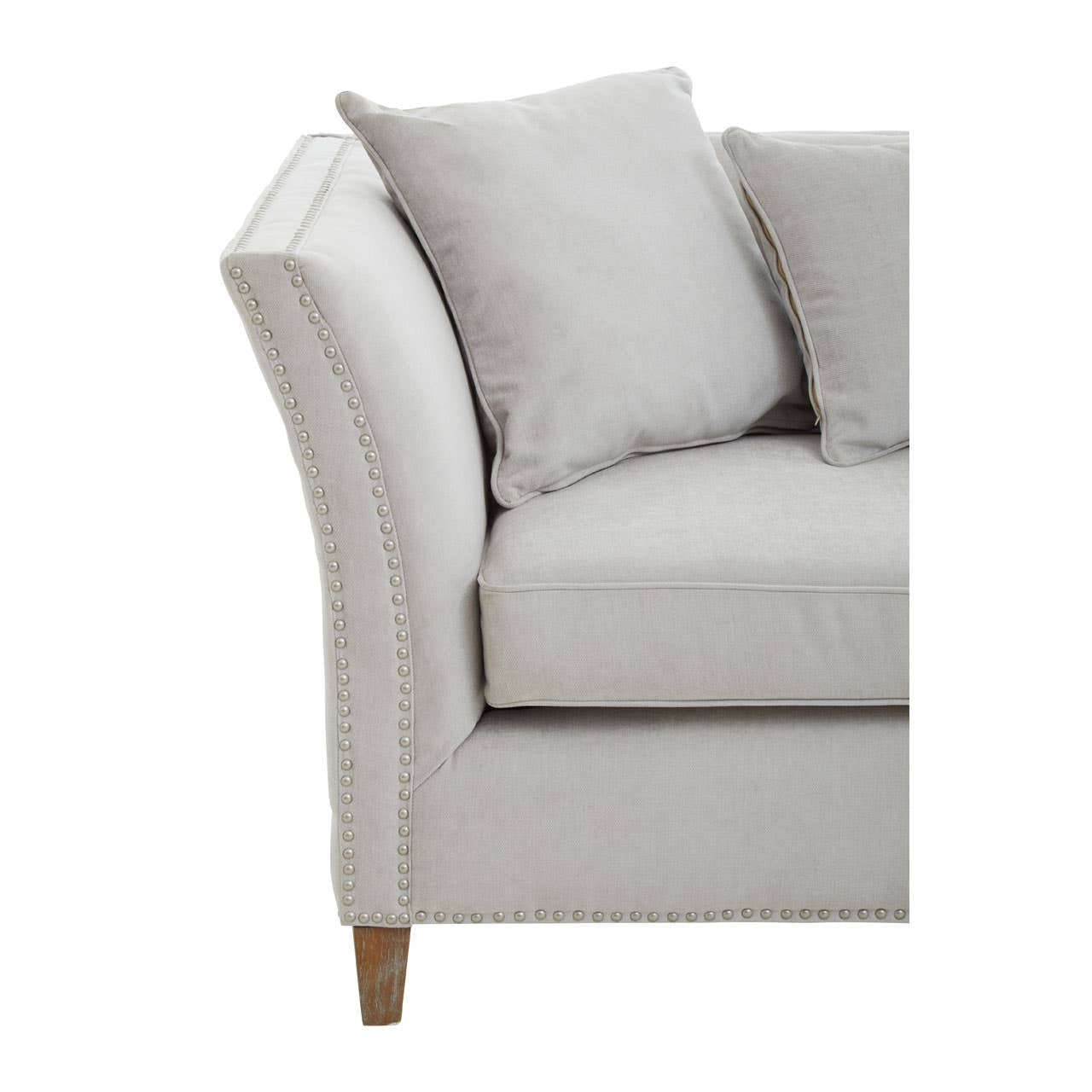 Liyana Grey Studded 3 Seater Sofa – supplier gallery image 5