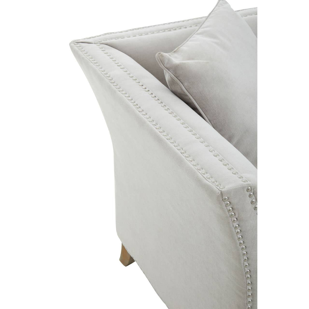 Liyana Grey Studded 3 Seater Sofa – supplier gallery image 7