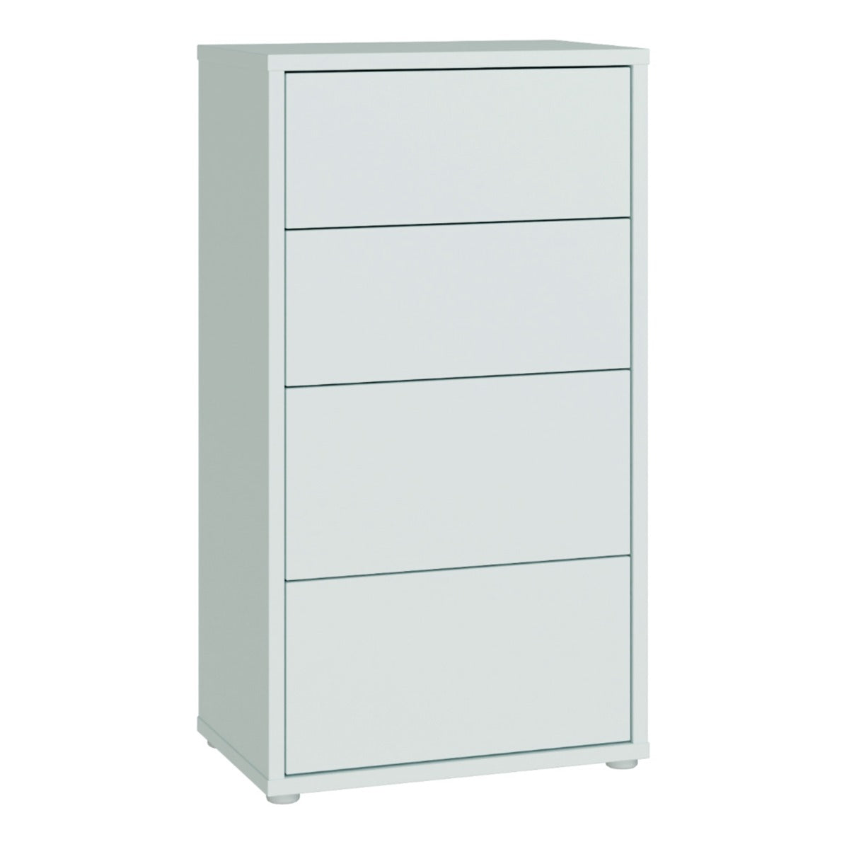 Arvello Light Grey Slim 4 Drawer Chest – front view