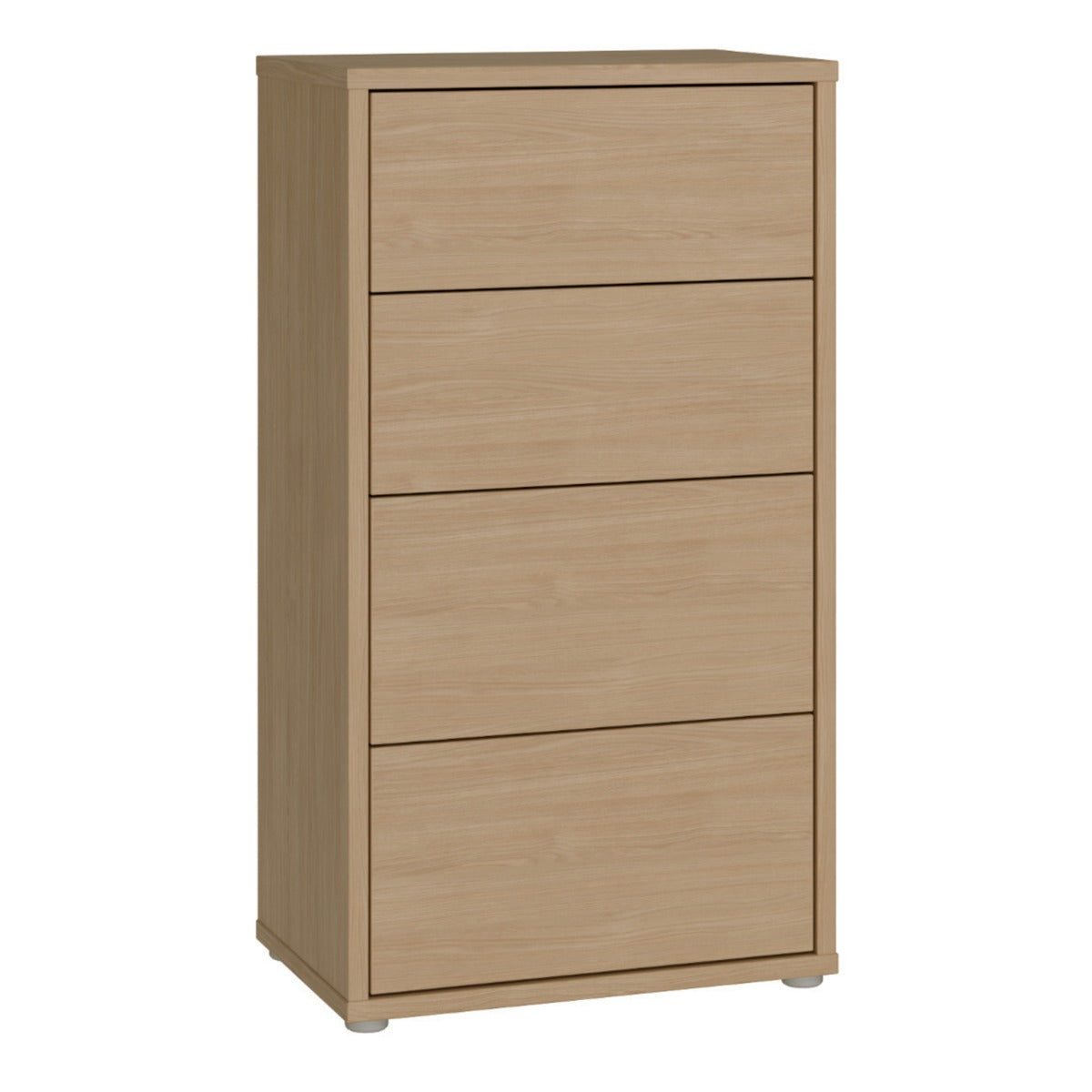 Orlena Elegancia Oak Slim 4 Drawer Chest – front view
