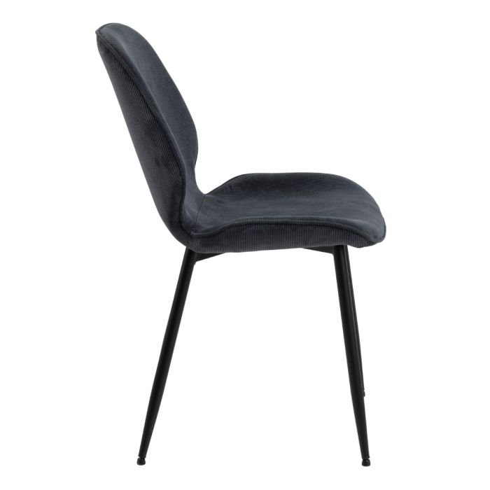 The Milan Anthracite Corduroy Dining Chair – Set of 4 – image 3