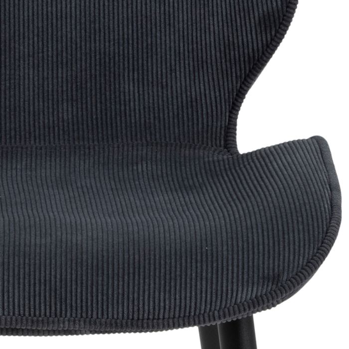 The Milan Anthracite Corduroy Dining Chair – Set of 4 – image 9