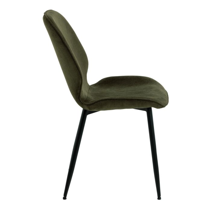 The Milan Olive Green Corduroy Dining Chair – Set of 4 – image 3