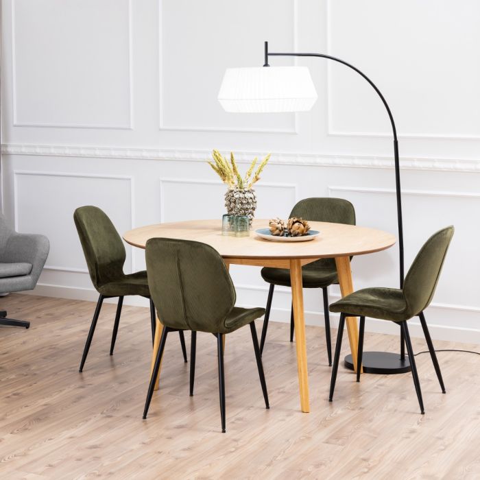 The Milan Olive Green Corduroy Dining Chair – Set of 4 – image 4