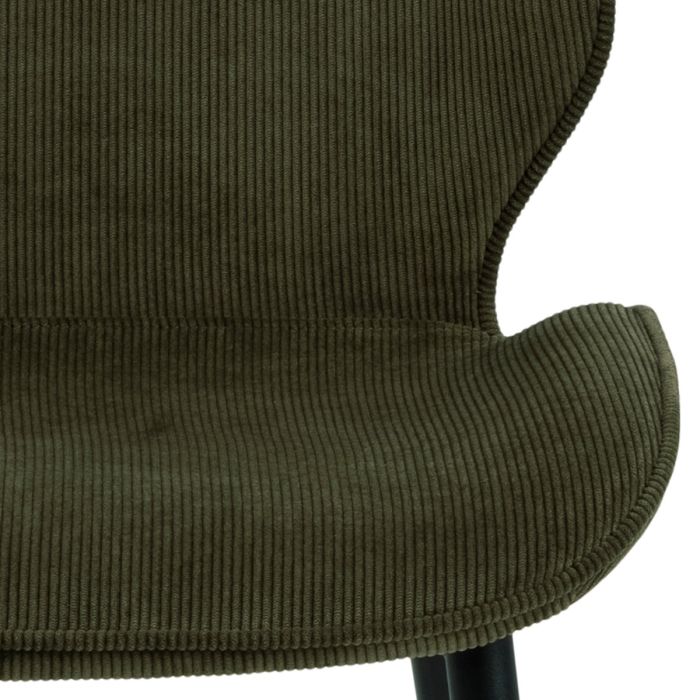 The Milan Olive Green Corduroy Dining Chair – Set of 4 – image 7