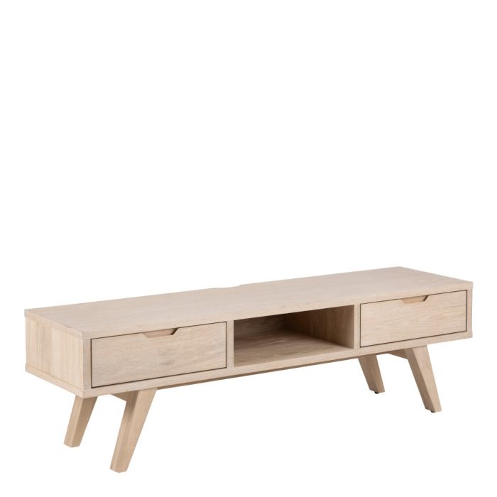 Nakhara White Oak 2-Drawer TV Unit – supplier image 1