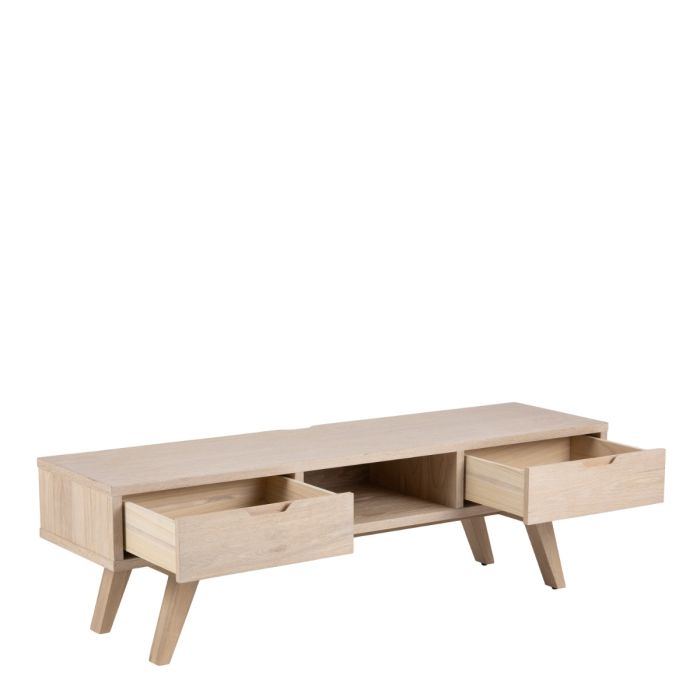 Nakhara White Oak 2-Drawer TV Unit – supplier image 4