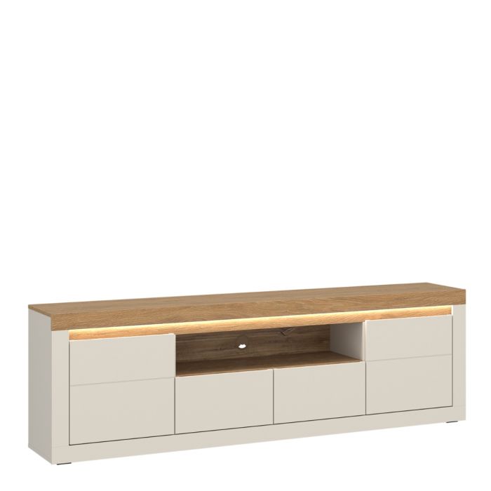 Nayriza Cashmere & Stone Oak Large TV Cabinet – supplier product image