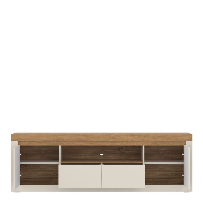 Nayriza Cashmere & Stone Oak Large TV Cabinet – supplier photograph