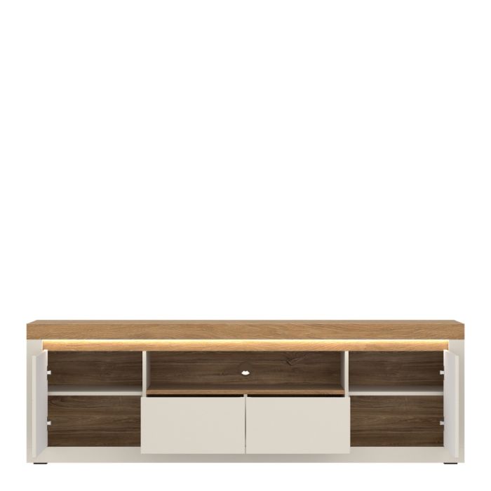 Nayriza Cashmere & Stone Oak Large TV Cabinet – alternative supplier photograph