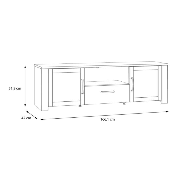 Nurayla Grey Riviera Oak LED TV Unit – supplier image 8