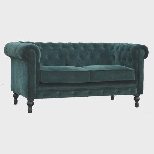 Belgravia | Emerald Green Chesterfield - Luxury 2 Seater Sofa
