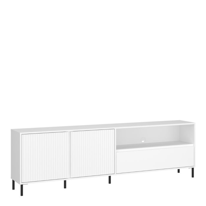 Qamariya Alpine White High Gloss Large TV Cabinet – supplier product image