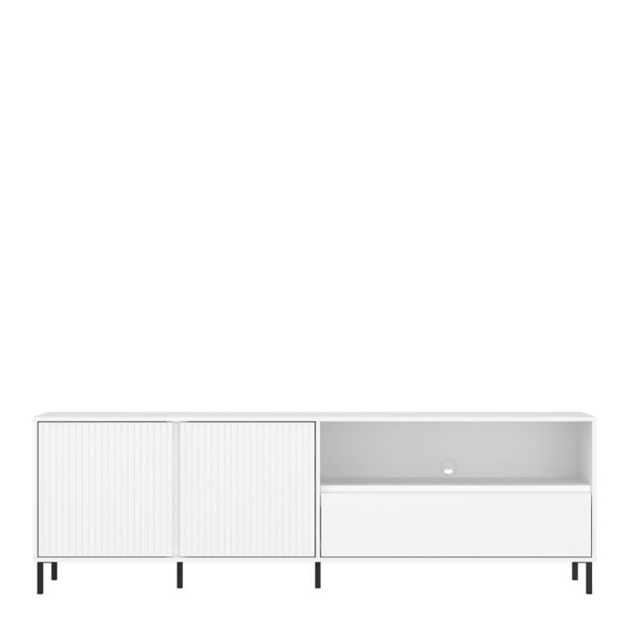 Qamariya Alpine White High Gloss Large TV Cabinet – supplier photograph