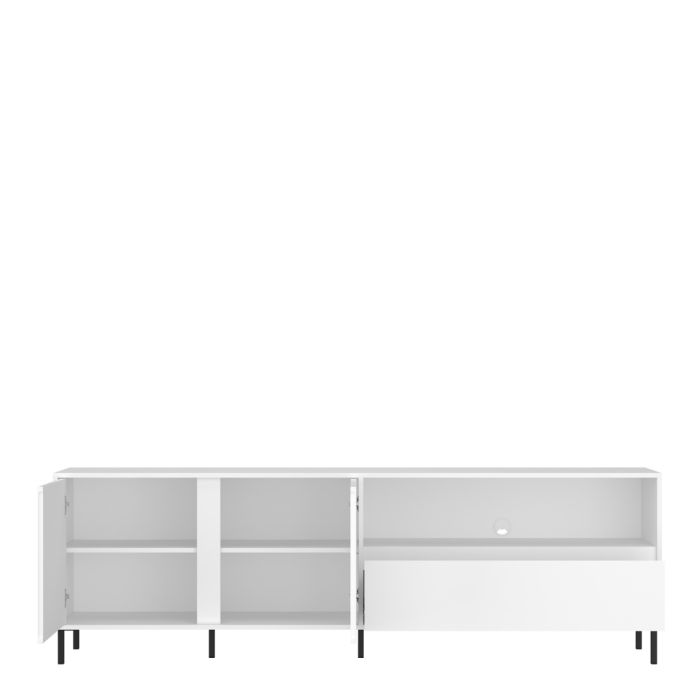 Qamariya Alpine White High Gloss Large TV Cabinet – supplier photograph