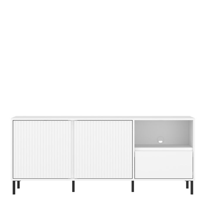 Qamariya Alpine White High Gloss TV Cabinet – supplier photograph