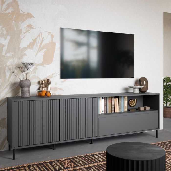 Qamariya Anthracite Large TV Cabinet – supplier product image