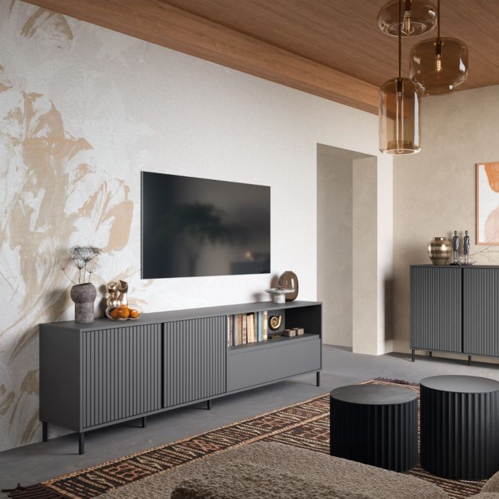 Qamariya Anthracite Large TV Cabinet – supplier product image
