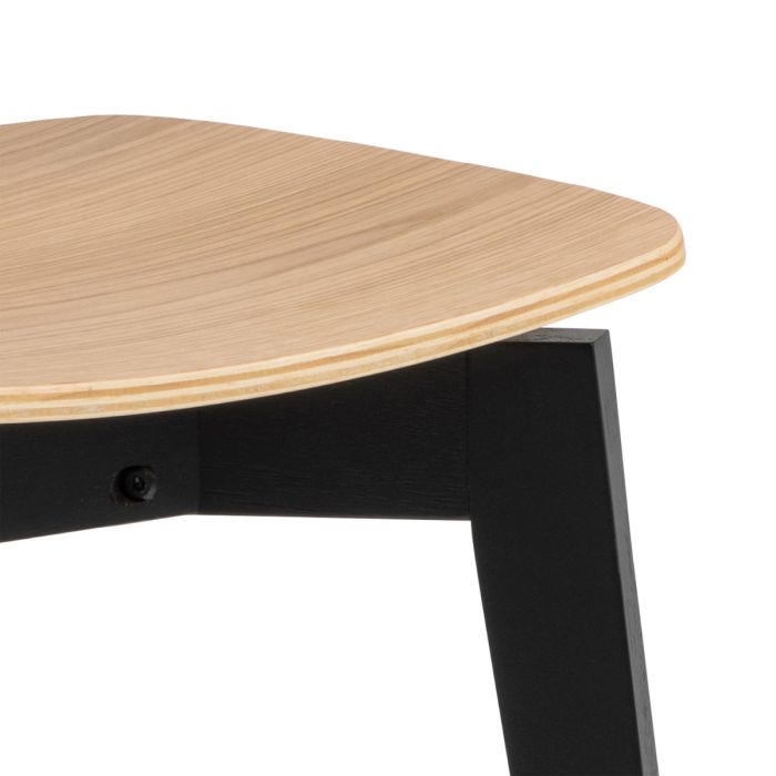 The Ravello Black & Oak Dining Chair – Set of 2 – image 10