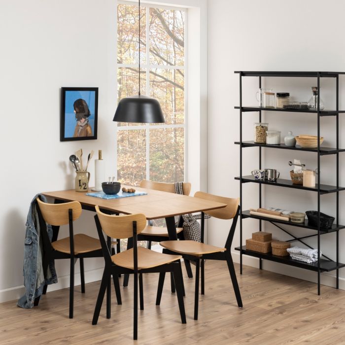 The Ravello Black & Oak Dining Chair – Set of 2 – image 6