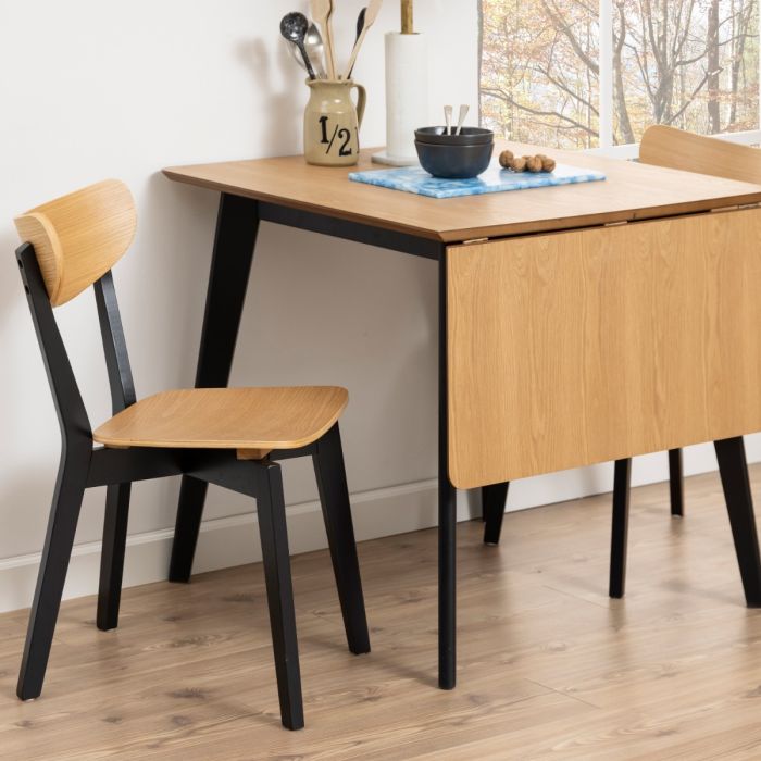The Ravello Black & Oak Dining Chair – Set of 2 – image 8