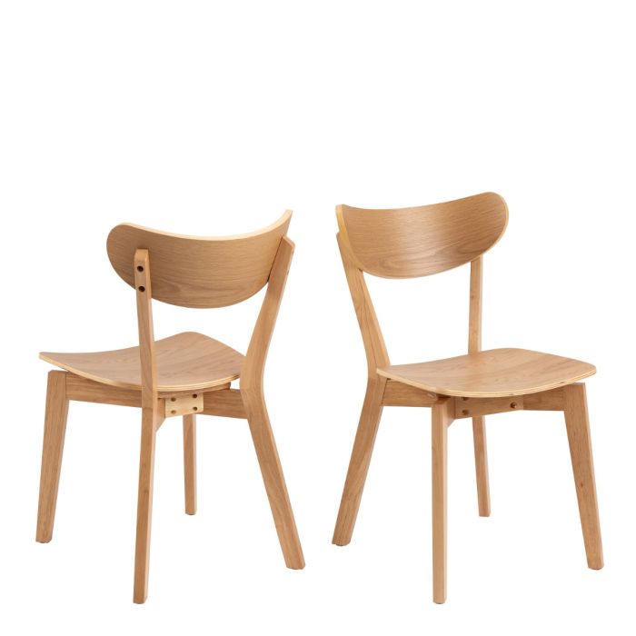 The Ravello Natural Oak Dining Chair – Set of 2 – image 1