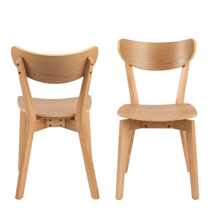 The Ravello Natural Oak Dining Chair – Set of 2 – image 2