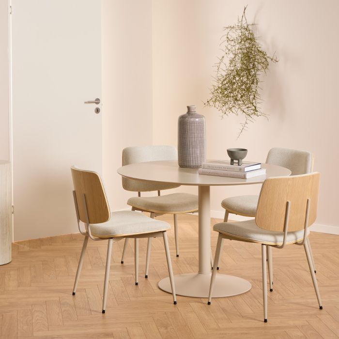 The Ravena Beige Chenille Dining Chair – Set of 2 – image 4
