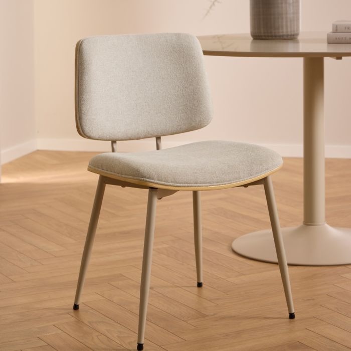 The Ravena Beige Chenille Dining Chair – Set of 2 – image 5