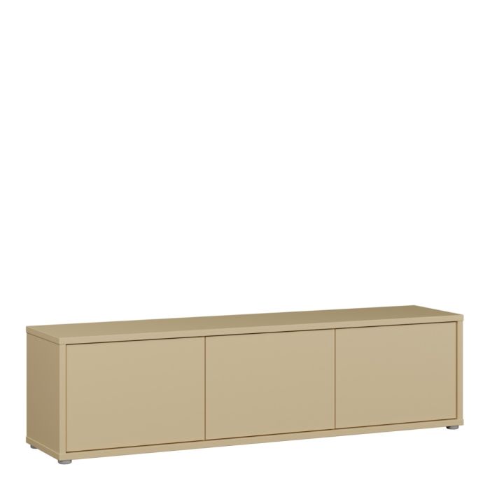 Rimayah Butter Yellow Wide TV Cabinet – product front view