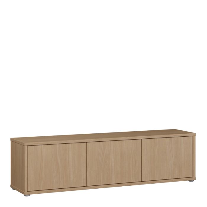 Rimayah Elegancia Oak Wide TV Cabinet – product front view