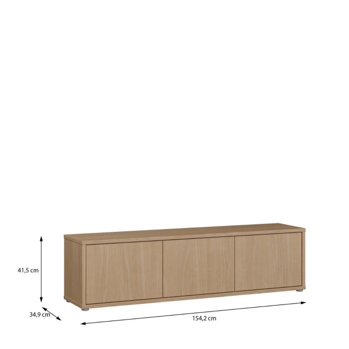 Rimayah Elegancia Oak Wide TV Cabinet – product view