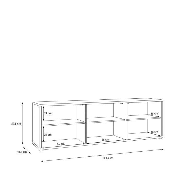 Rimayah Sand Large 3-Door TV Cabinet – product view