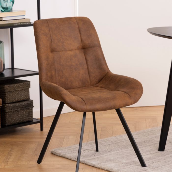 Sahara Camel Fabric Dining Chair – image 5