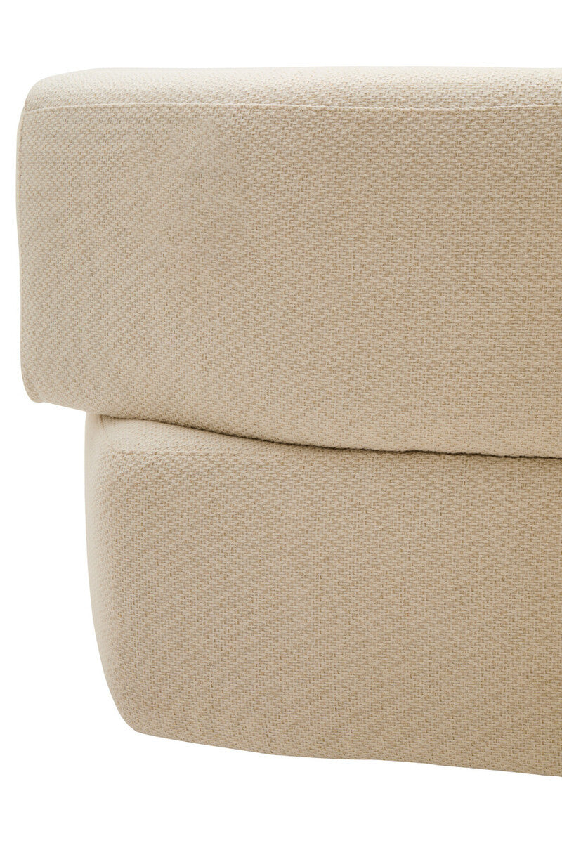Samira Cream Linen Curved 3 Seater Sofa – supplier gallery image 9