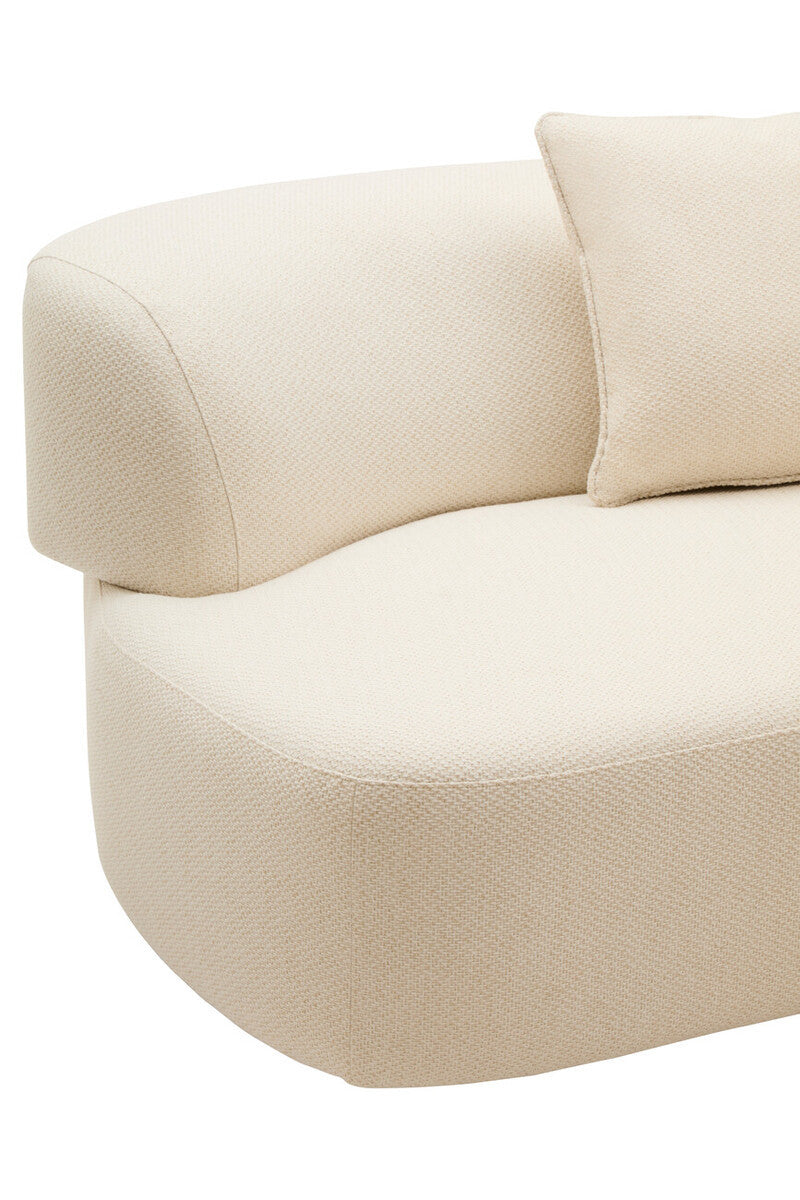 Samira Cream Linen Curved 3 Seater Sofa – supplier gallery image 10