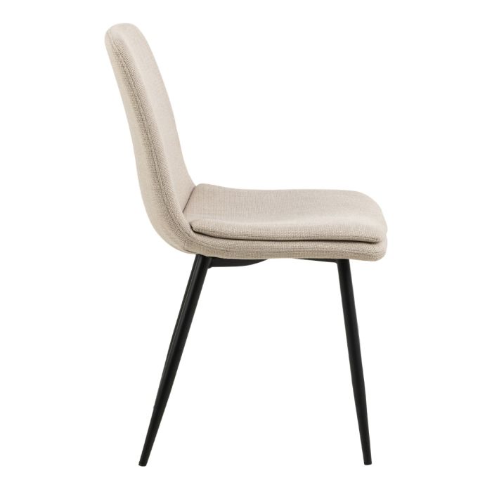 The Serena Beige Textured Fabric Dining Chair – Set of 4 – image 3